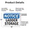 Signmission Ladder Storage, 18 in W x Rectangle, Plastic OS-2PACK-NS-P-1218-L-13948 - alternate 6